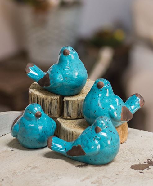 Picture of Resin Blue Birds, 4 Asstd.