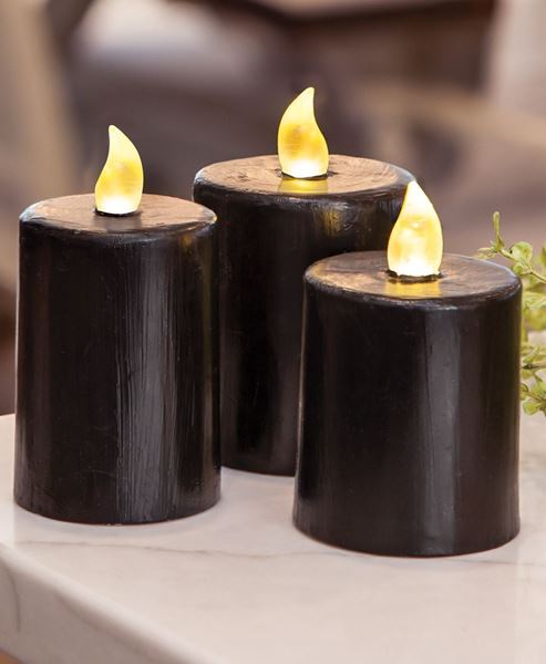 Picture of Black Gloss Pillar Candle, 2.25" x 4.25"