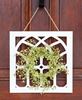 Picture of Distressed White Cathedral Window Hanger