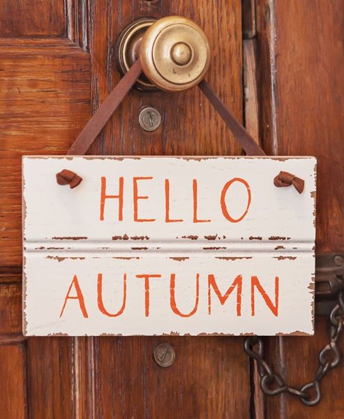 Picture of Hello Autumn Sign w/Suede Hanger