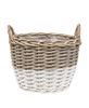 Picture of White Dipped Willow Gathering Basket Planters, 3/Set