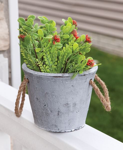 Picture of Cement Planter With Jute Handles, Large