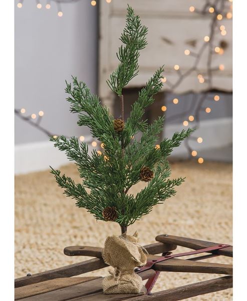 Picture of 19" Pinecone Tree w/ Burlap Base