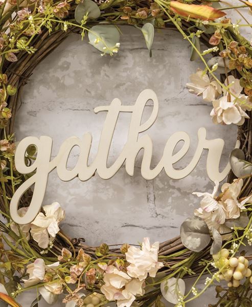 Picture of Hanging Ivory Script Gather Sign