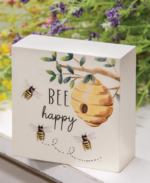 Picture of Bee Happy Beehive Box Sign