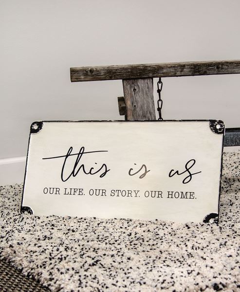 Picture of This Is Us Distressed Metal Sign