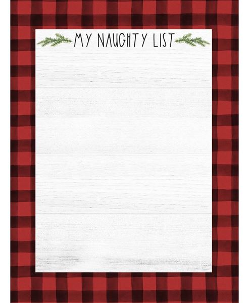 Picture of My Naughty List Mini Notepad