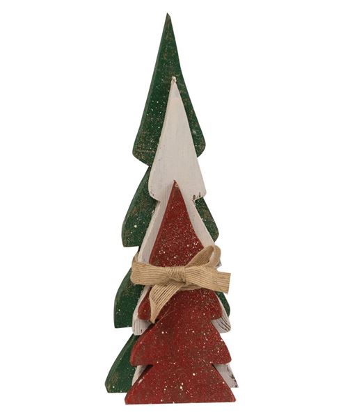 Picture of Distressed Wooden Christmas Color Trees, 3/Set