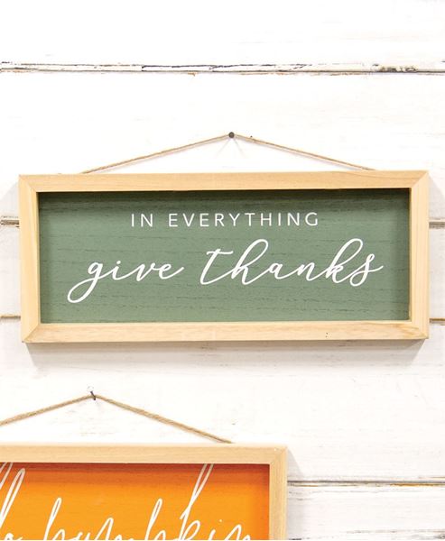 Picture of In Everything Give Thanks Inset Framed Sign