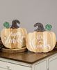 Picture of Happy Harvest Engraved Wooden Pumpkin Sign w/Easel Back