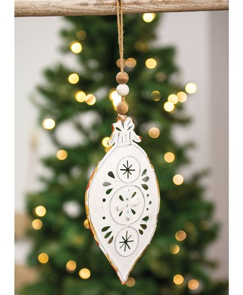 Picture of Shabby Chic Metal Teardrop Ornament