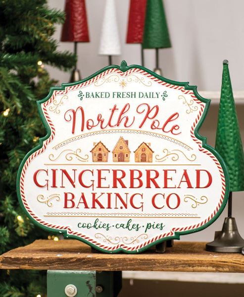 Picture of North Pole Gingerbread Baking Co. Metal Sign