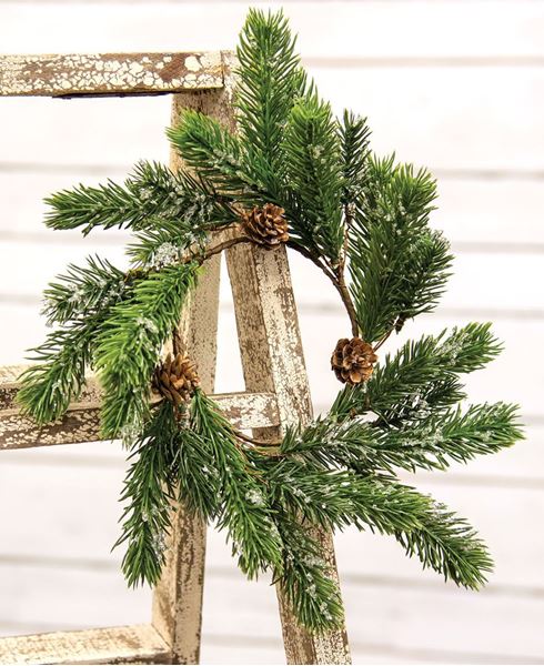 Picture of Icy Pine Wreath with Pinecones