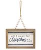 Picture of All I Want For Christmas Beaded Mini Pinstripe Sign, 3 Asstd.