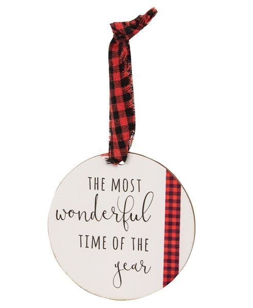 Picture of Tis the Season Wooden Tag Ornaments, 3/Set