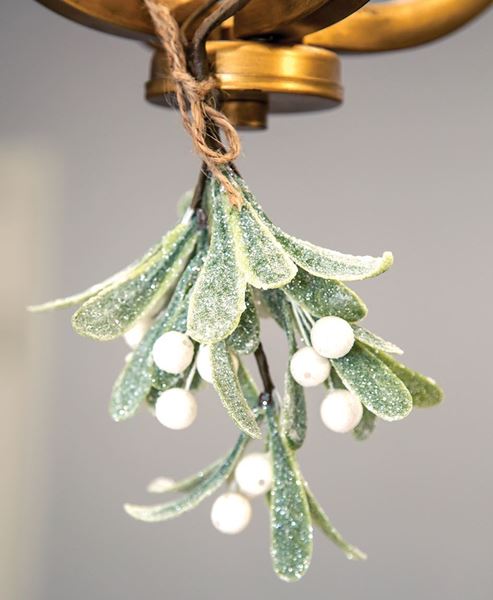 Picture of Glittered Mistletoe Ornament