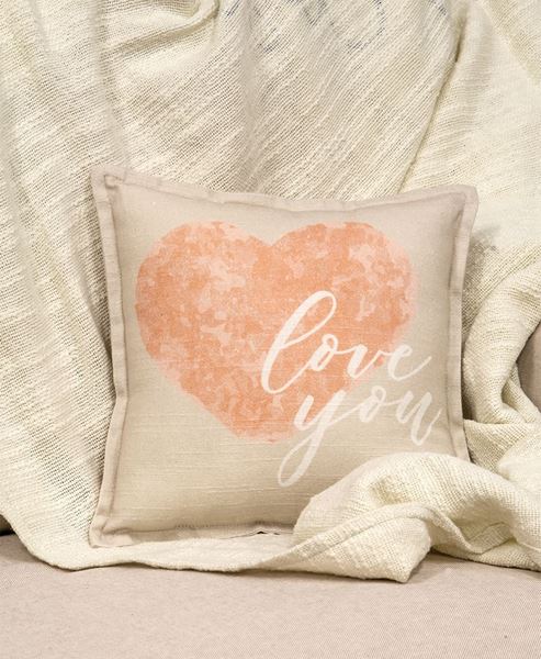 Picture of Love You On Heart Pillow