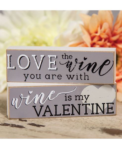 Picture of Wine is My Valentine Mini Block, 2 Asstd.