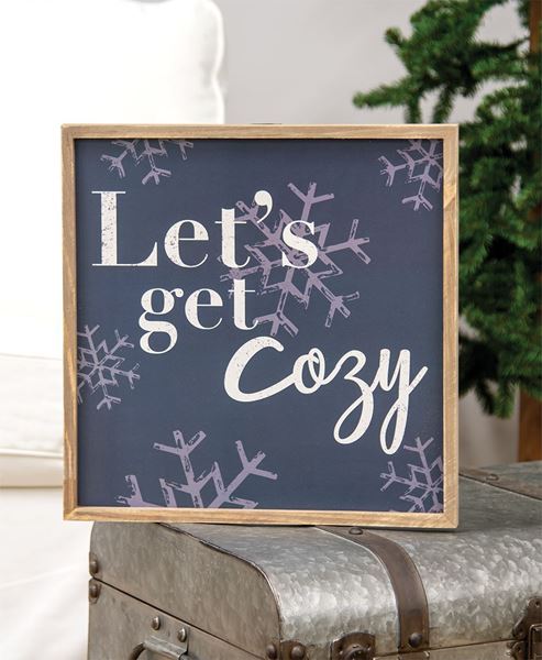 Picture of Let's Get Cozy Snowflake Frame