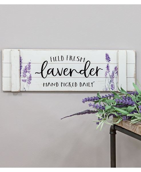 Picture of Field Fresh Lavender Hand Picked Wooden Sign