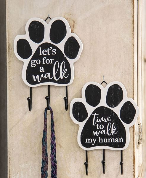 Picture of Paw Print Leash Hook, 2 Asstd.