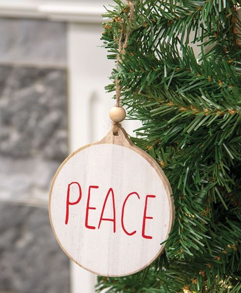 Picture of Peace Wooden Ornament