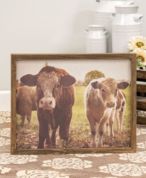 Picture of Pasture Cows Framed Print, Wood Frame