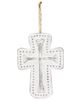 Picture of Distressed Metal Cross Dotted Ornament