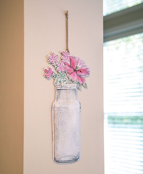 Picture of Floral Vase Metal Hanging Sign