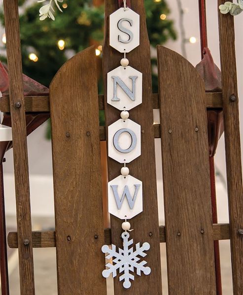 Picture of Vertical Snow Tag Garland