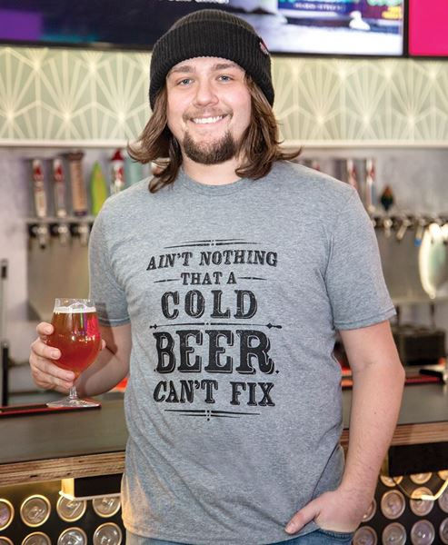 Picture of Ain't Nothing That A Cold Beer Can't Fix T-Shirt, Heather Graphite