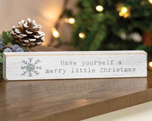 Picture of Have Yourself A Merry Little Christmas Typewriter Block