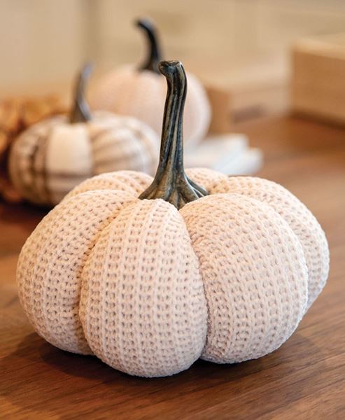 Picture of Cream Knit Pumpkin Medium