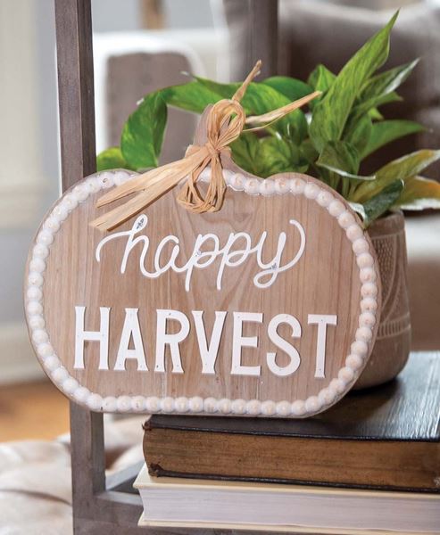 Picture of Happy Harvest Beaded Wood Pumpkin