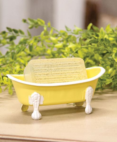 Picture of Yellow Iron Bathtub Soap Dish