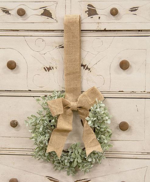 Picture of Ombre Boxwood Wreath w/Burlap Bow