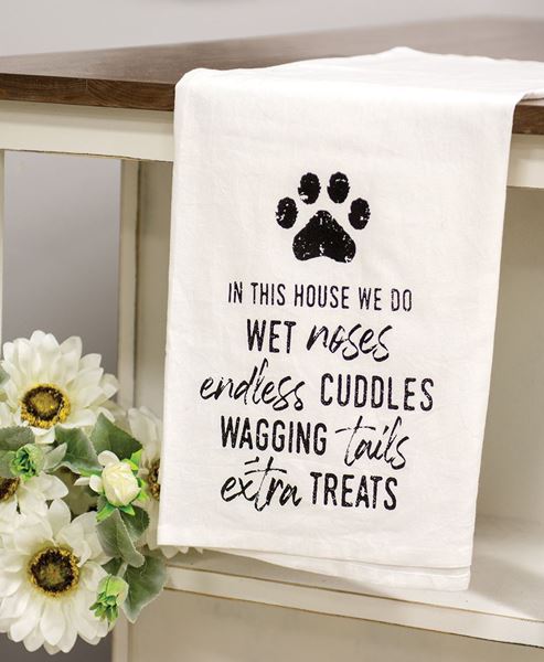 Picture of Wet Noses, Endless Cuddles, Wagging Tails Dish Towel