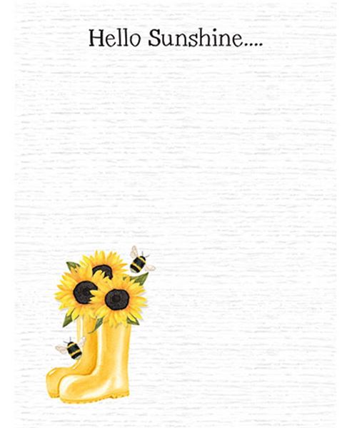 Picture of Hello Sunshine Boots Mini Notepad