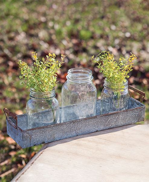 Picture of Washed Galvanized Candle Tray